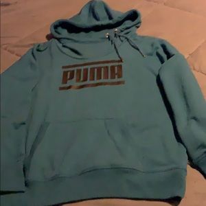 NWOT green puma hoodie sz xl
